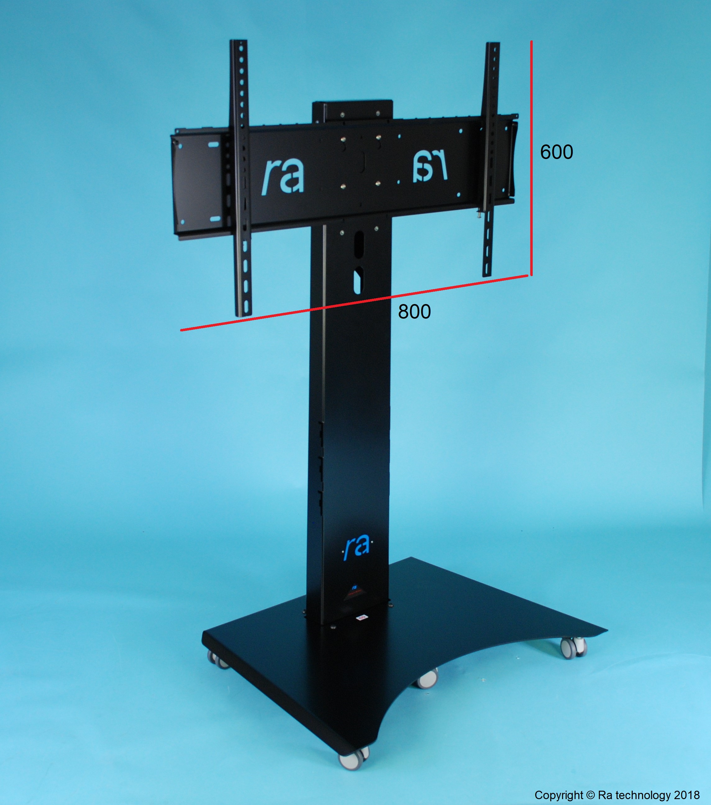 RA Atlas Manta-3-Mobile. Fixed Height Trolley. Screens up to 75"